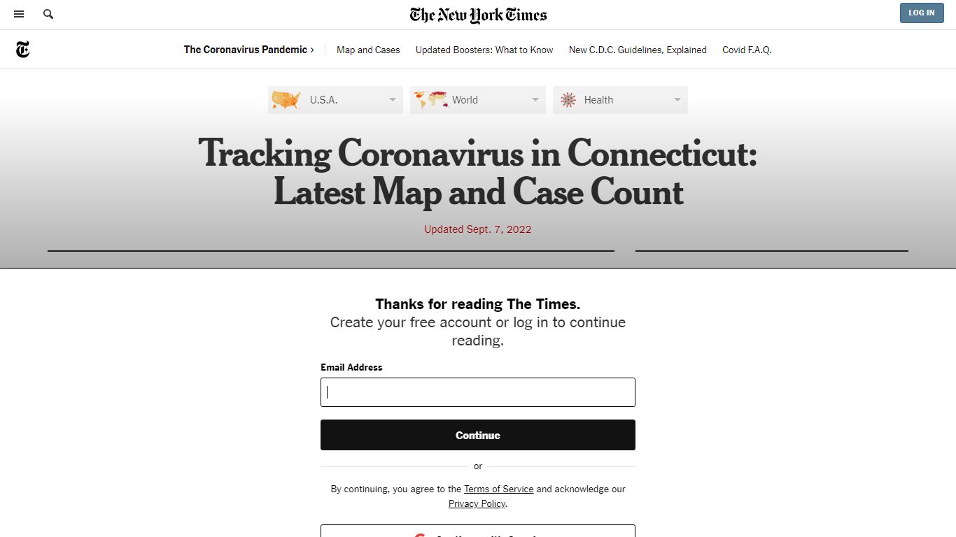 Connecticut Coronavirus Map and Case Count - The New York Times